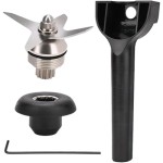 Mixer for Wet and Dry Ice Compatible with 5200 Series Juicer Stainless Steel Replacement Part with 4 Mounting Keys